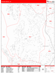 Laguna Niguel Wall Map Red Line Style